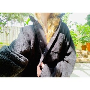 🖤ASOS x Weekday Oversized Fleece Shirt in Black🖤